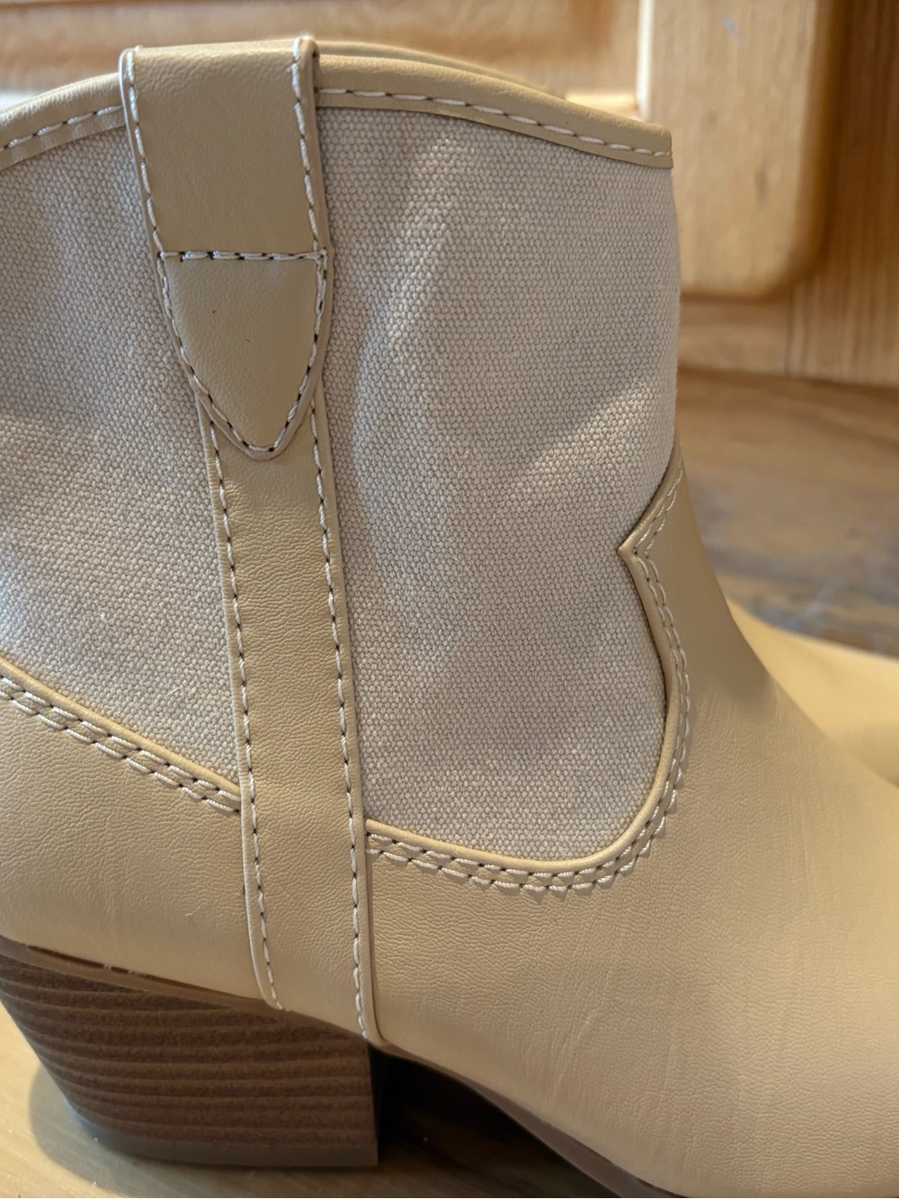 Universal Thread Beige Pointed Toe Ankle Boots - Picture 3 of 3
